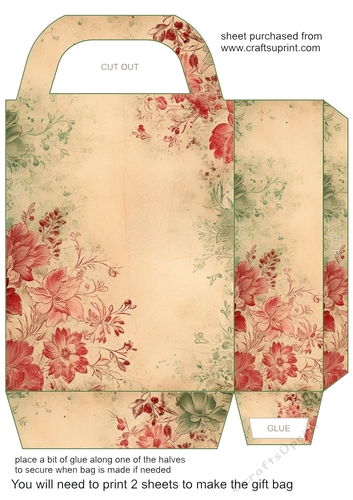 Christmas floral gift bag (n) 15