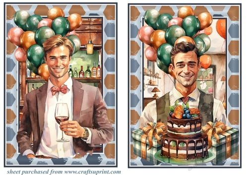 2 Male Birthday card fronts 2