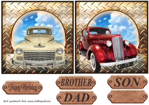 2 Classic car card fronts 1