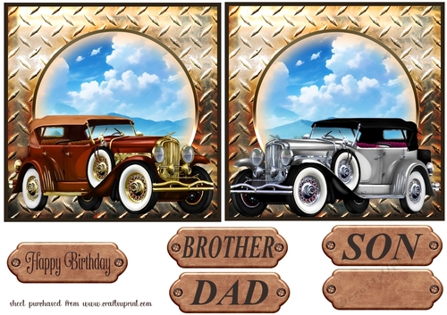 2 Classic car card fronts 2