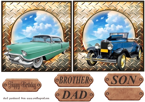 2 Classic car card fronts 4