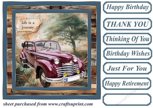 Car Lifes a journey card front 6