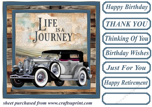Car Lifes a journey card front 7