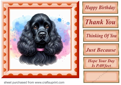 Dog portrait card front 10