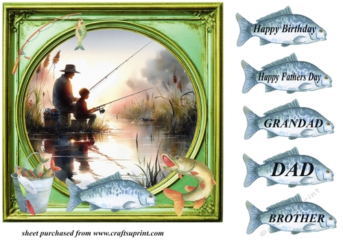 Gone fishing card front (n) 5