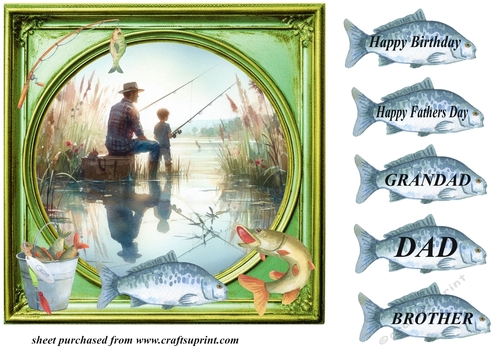 Gone fishing card front (n) 6