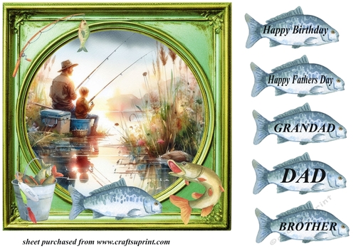 Gone fishing card front (n) 7