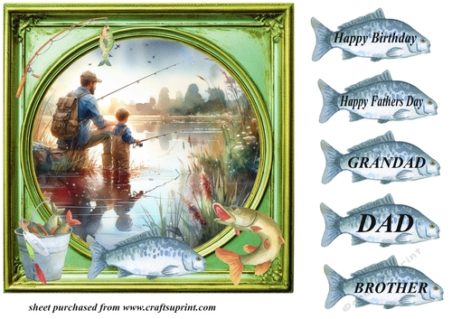 Gone fishing card front (n) 8