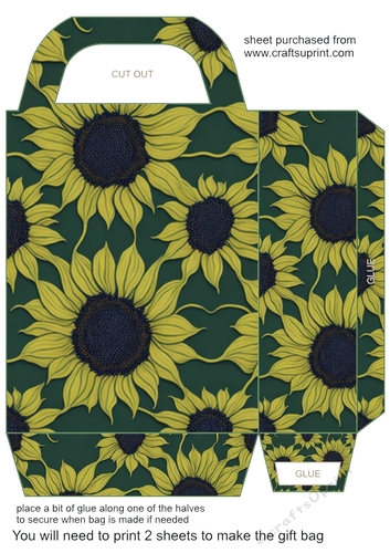 Sunflowers gift bag (n) 8