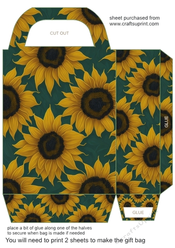 Sunflowers gift bag (n) 10