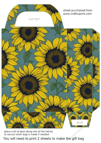 Sunflowers gift bag (n) 12