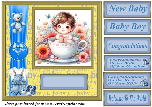 Baby boy card front (n) 4