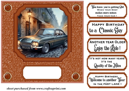 Retro car card front 11
