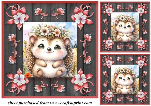 3 Woodland cuties card front/toppers 2