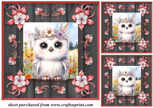 3 Woodland cuties card front/toppers 5