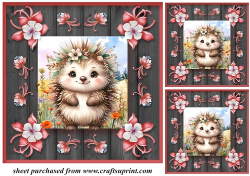 3 Woodland cuties card front/toppers 6