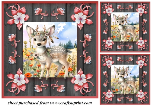 3 Woodland cuties card front/toppers 7