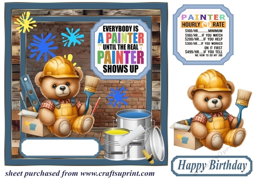 Everyones a painter card front