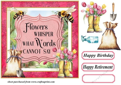 Flowers whisper card front