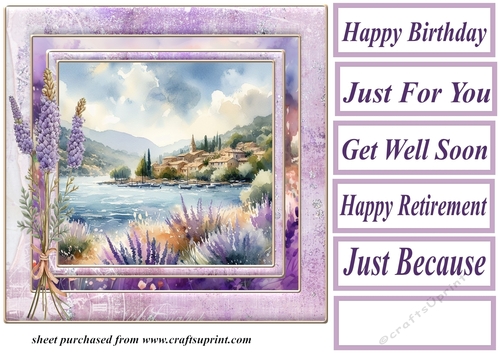 Lavender scene card front (n) 1