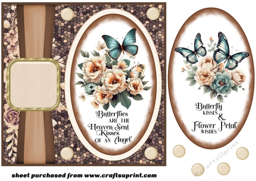 Oval Butterfly card front