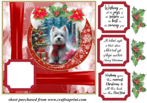 Christmas pup card front 3