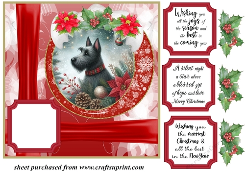Christmas pup card front 6