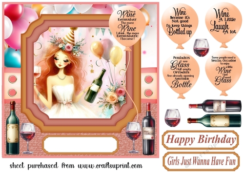 Girls just wanna have fun card front 2