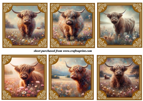 6 Highland cow toppers 2