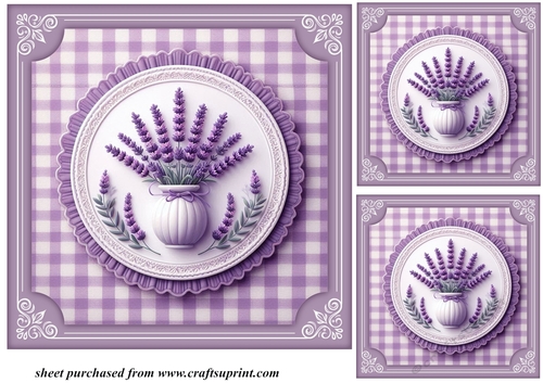 3 Lavender card fronts/toppers 5