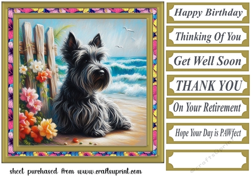 Beach Scottie card front 4