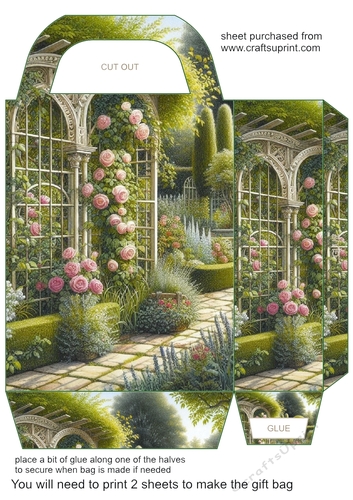 Garden scene gift bag 1