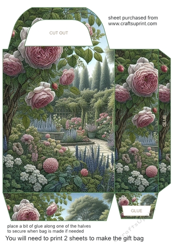 Garden scene gift bag 3
