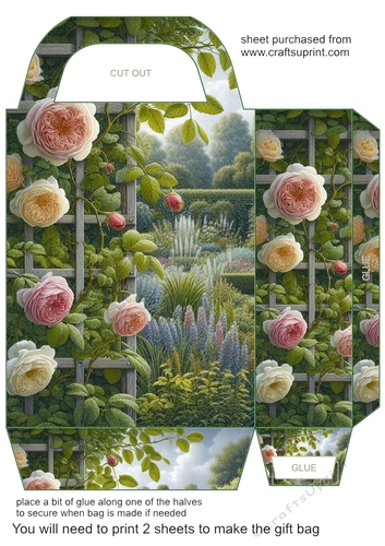 Garden scene gift bag 4