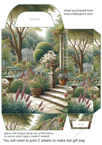 Garden scene gift bag 5
