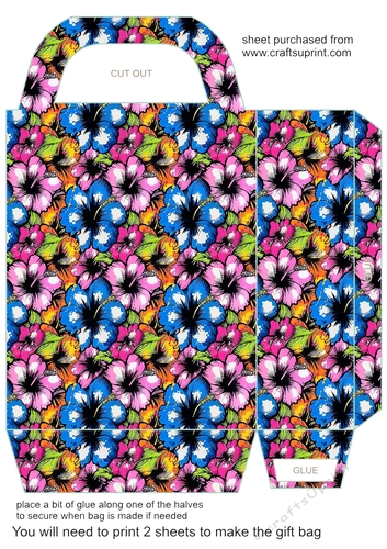 Graffiti hibiscus gift bag 1