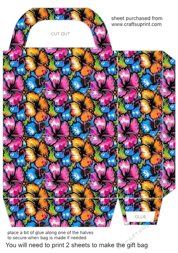 Graffiti hibiscus gift bag 2
