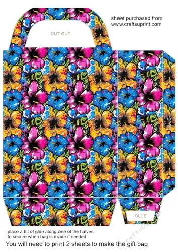 Graffiti hibiscus gift bag 3