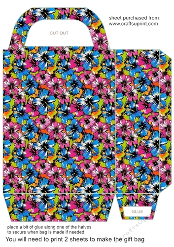 Graffiti hibiscus gift bag 4