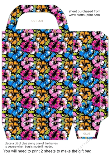 Graffiti hibiscus gift bag 5