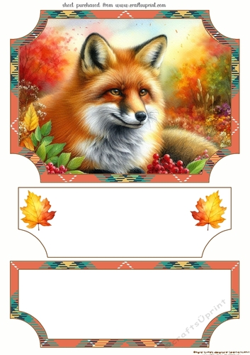 Autumn fox easel topper and layered stopper(no base included)