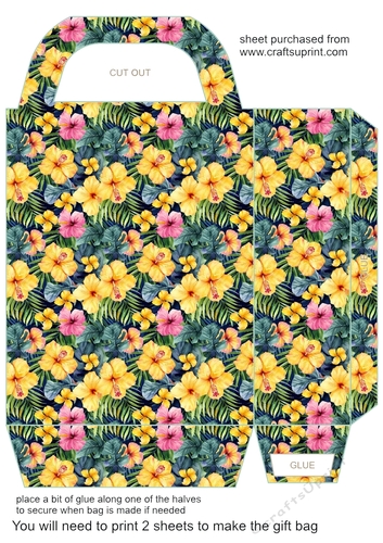 Tropical Hibiscus gift bag 1