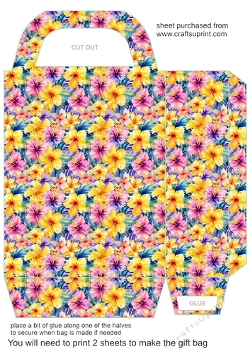 Tropical Hibiscus gift bag 2