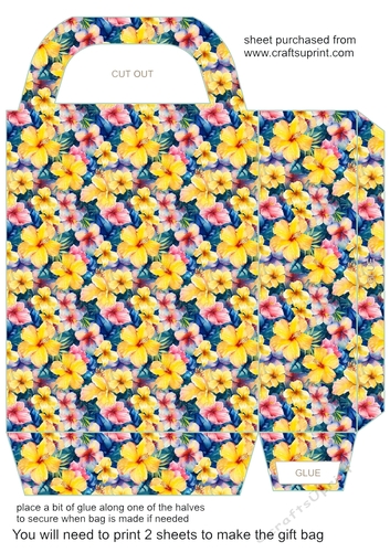 Tropical Hibiscus gift bag 4