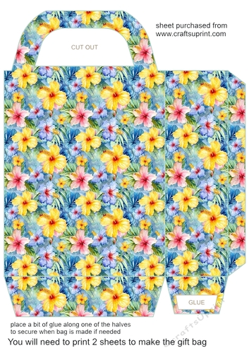 Tropical Hibiscus gift bag 5