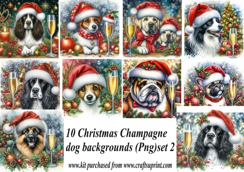 10 Christmas champagne dog backgrounds 2 (png)