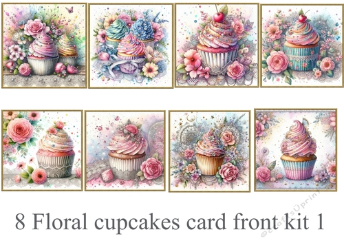 8 Floral cupcake card fronts(jpeg) kit