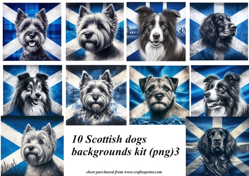 10 Scottish dog backgrounds kit (png)3