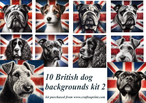 10 British breed dog backgrounds kit 2