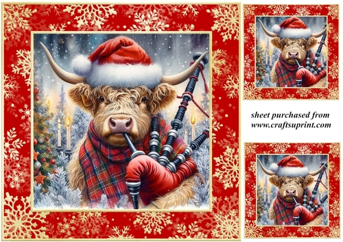 3 The Christmas piper card front/toppers 6